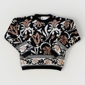 Vintage Ms. Organically Grown Sweater Vintage Floral Tapestry Cottagecore Granny